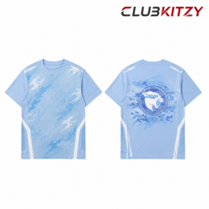 Sky Blue and White Soccer Jersey Shirt