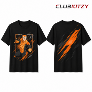 Black and Orange Soccer Jersey Shirt